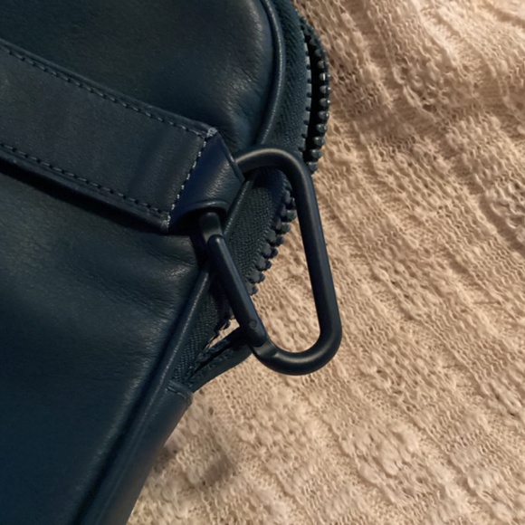 Coach Teal Blue Leather Hybrid Pouch Belt Bag Unisex - Picture 8 of 10